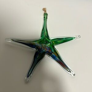 Multi Colored Glass Starfish Sun Catcher